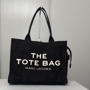 Marc Jacobs Black Canvas Tote Bag Large Bag